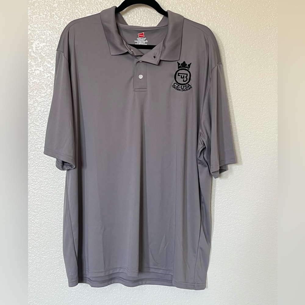 CZ Mens Grey Polo Short Sleeved Shirt